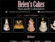 Tablet Screenshot of helens-cakes.com
